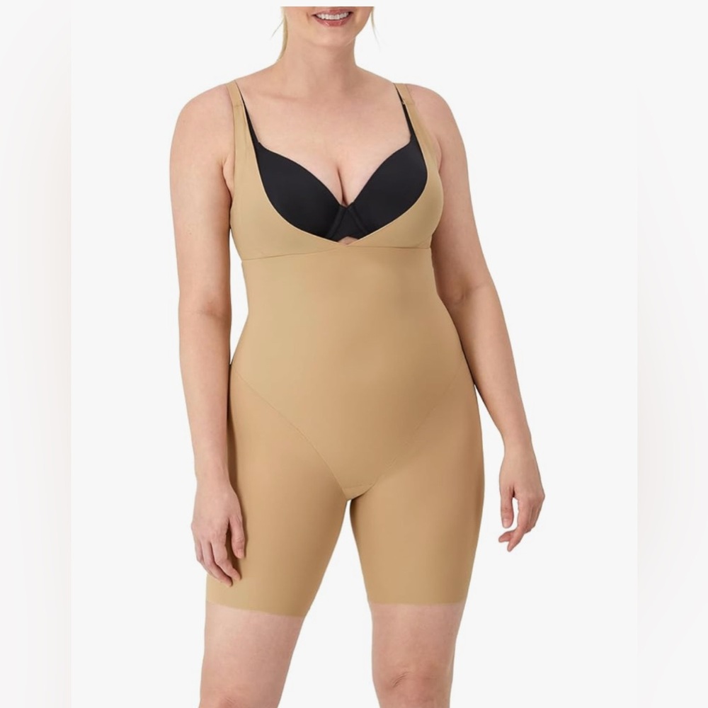 Maidenform Shapewear Tummy Control Bodysuit, Tummy Control Body Suit Beige Sz XL